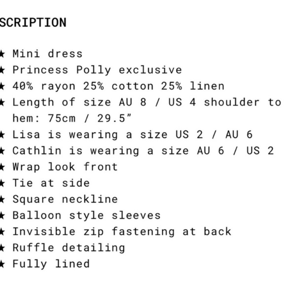 Princess Polly Black Villa Mini Dress size 2 - Picture 3 of 11